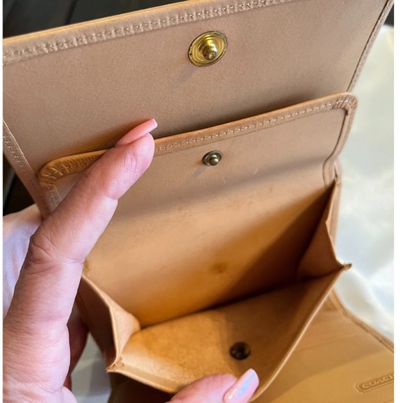 Coach Leather Wallet Tan AUTHENTIC - Picture 5 of 5